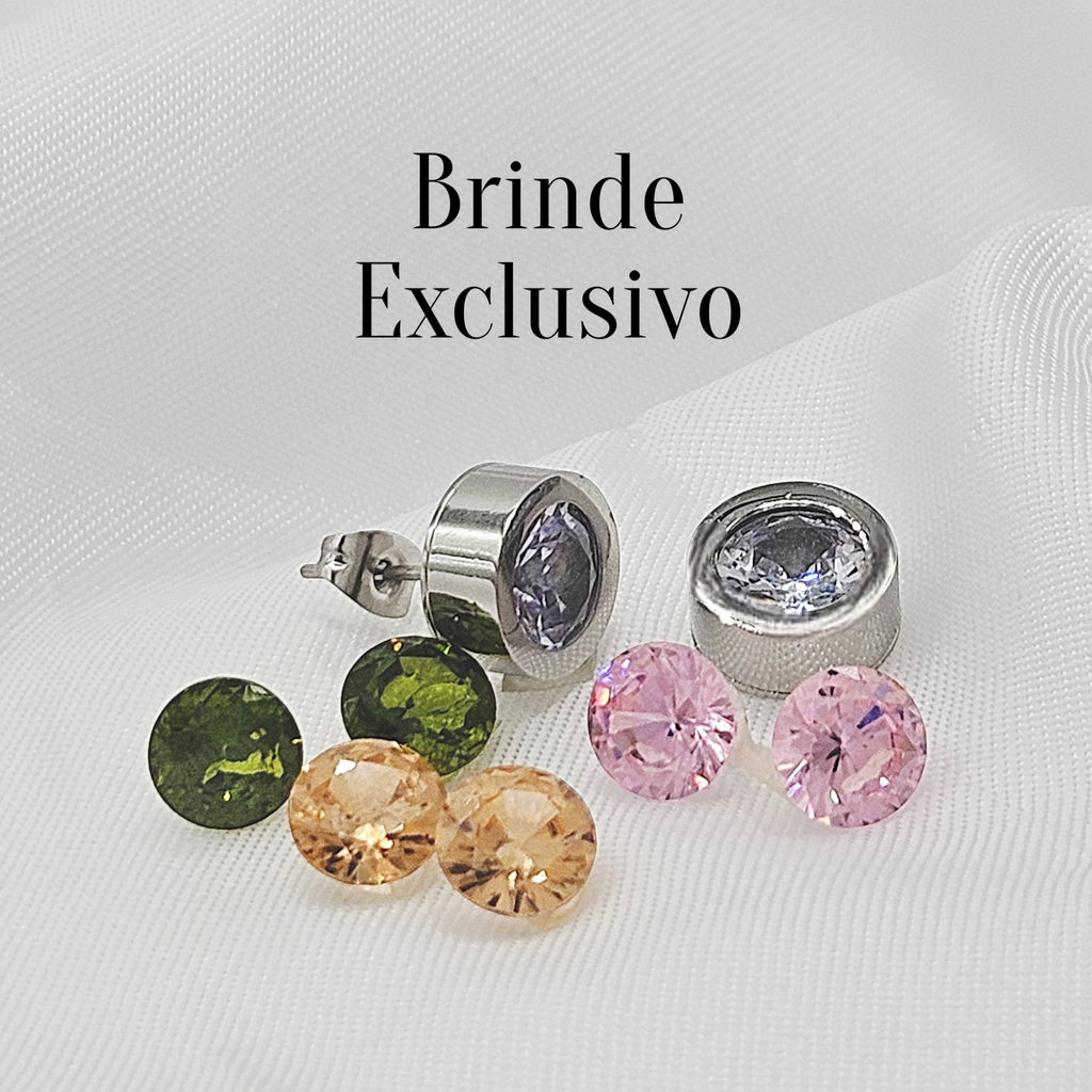 Colar Cloé Prateado + Brinde