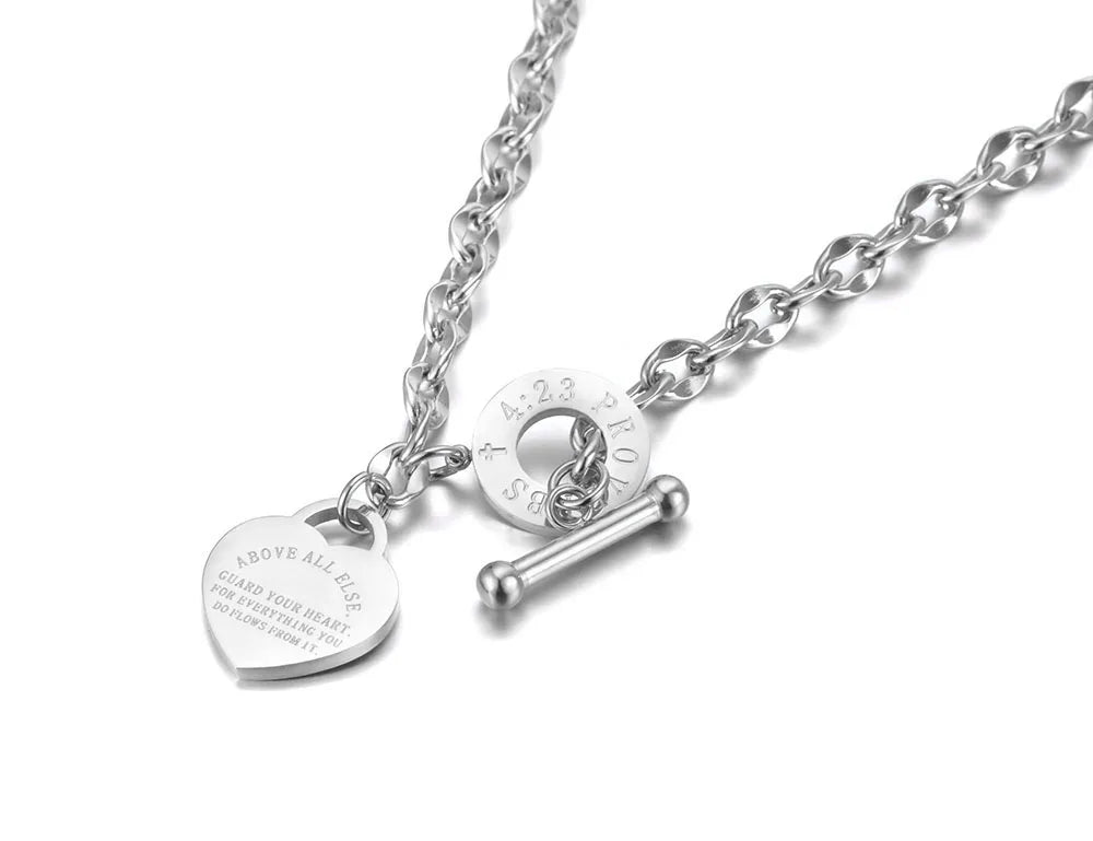 Colar Faith Heart Silver