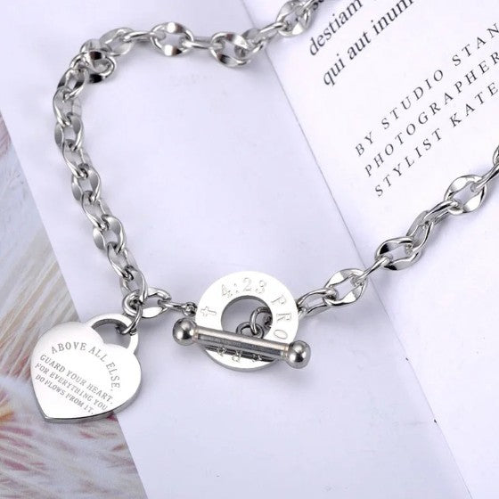Colar Faith Heart Silver