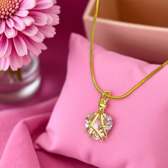 Colar Pink Heart