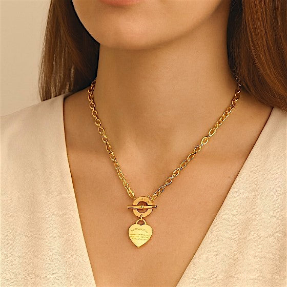 Colar Faith Heart Gold