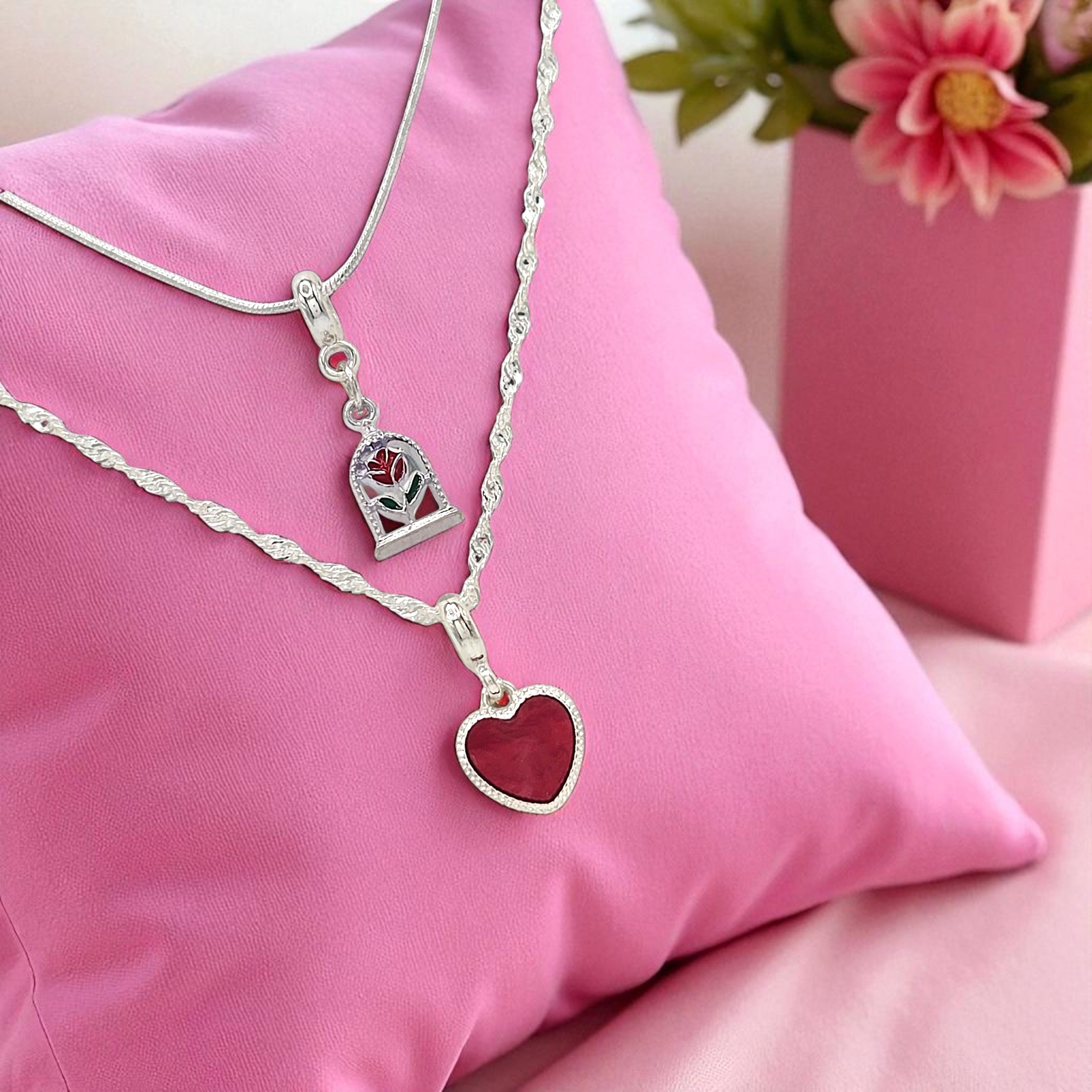 Colar Belle Rosa 2 peças